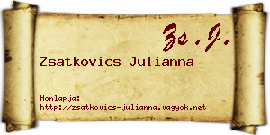 Zsatkovics Julianna névjegykártya