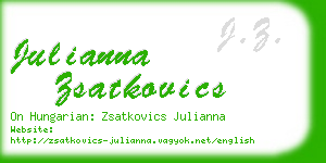 julianna zsatkovics business card